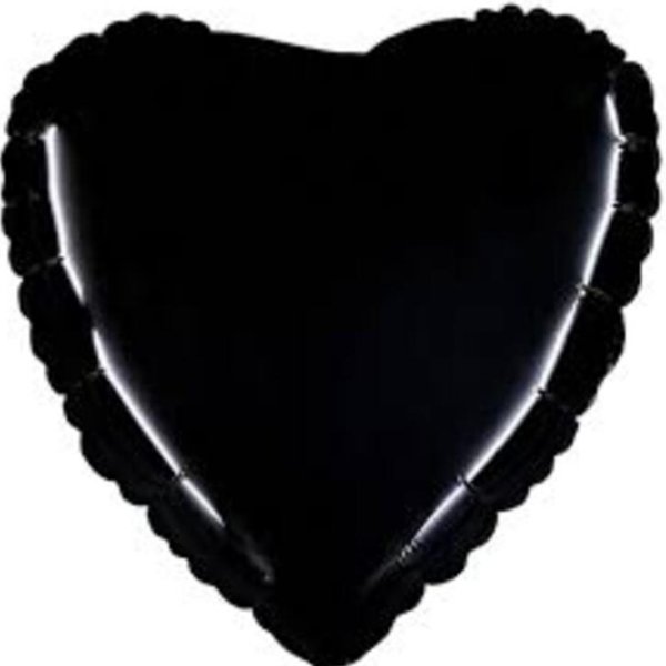 Balão Coração preto GG 45cm
