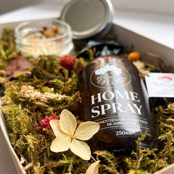 Kit Atmosfera | Home Spray e Vela Aromática Decorada