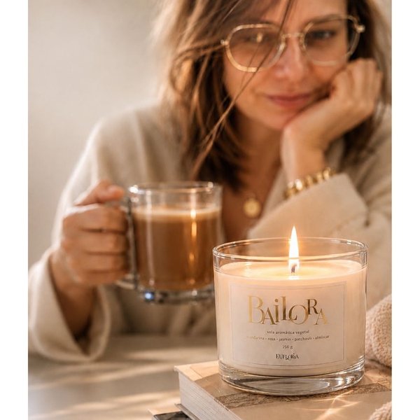 Bailora | Vela Aromática Vegetal de Luxo 250 g em Caix