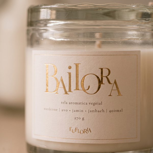 Bailora | Vela Aromática Vegetal de Luxo 250 g em Caix