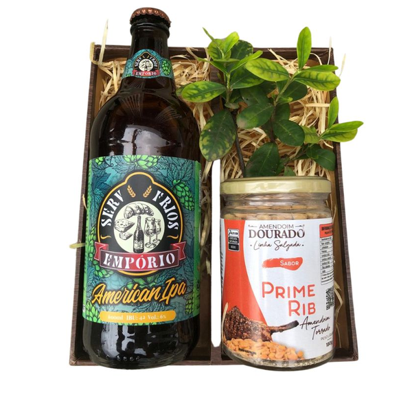 Box com Cerveja e Amendoim Artesanal