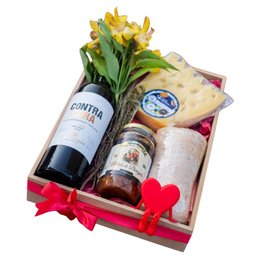 Imagem de Vinho, Queijo e Antepasto