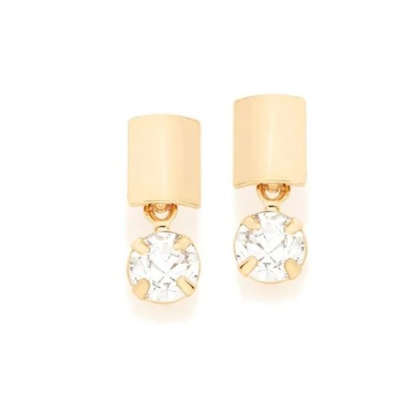 Brinco Banhado a Ouro 18k com Cristais