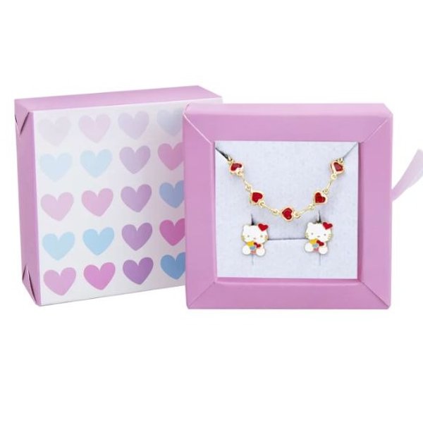 Conjunto Semi Jóia  Infantil Hello Kitty