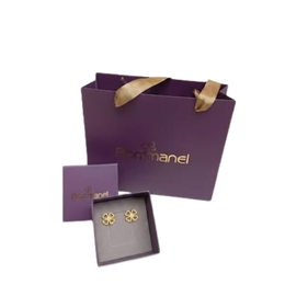 Imagem de  Brinco Trevo de 4 Folhas Banhado a Ouro 18k Rommanel