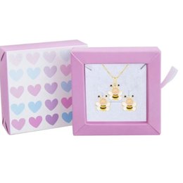 Imagem de  Lançamento Conjunto Infantil Brinco e Colar Abelhinha