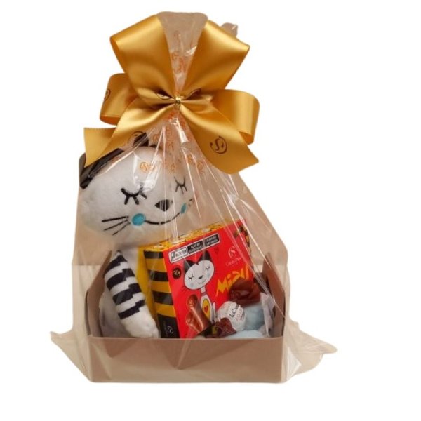 Cesta Chocolate com Pelúcia