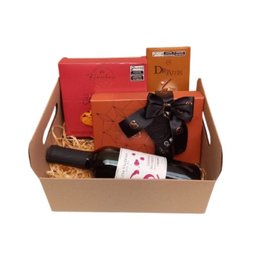 Imagem de Cesta Chocolate com Vinho