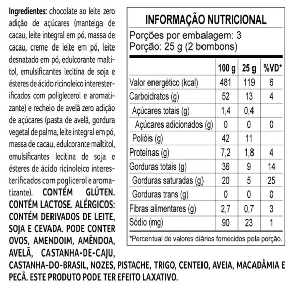 Kit Zero Açucares Cacau Show