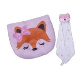 Kit Naninha e Travesseiro Raposa Rosa