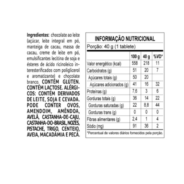 Tablete ao Leite Chocoarte Te Amo  40g 