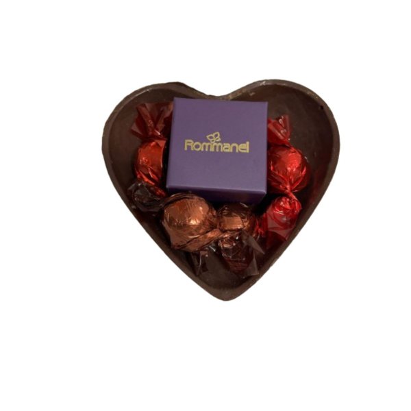 Kit Amor Coração Chocolate com Brinco Rommanel