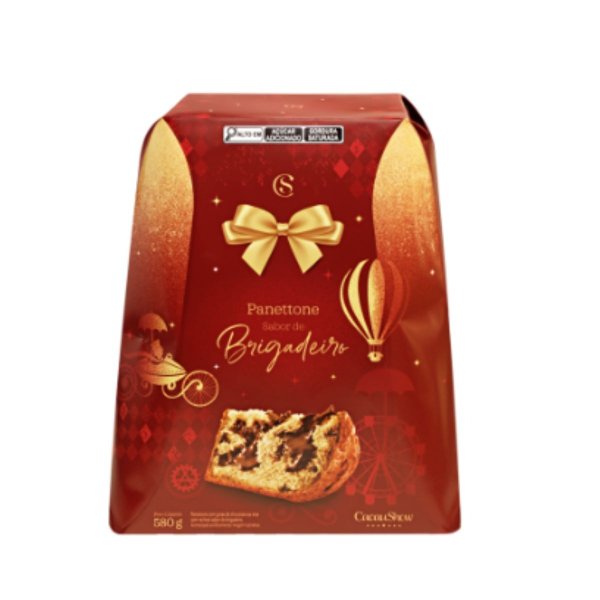Panetone com Recheio de Brigadeiro 580g Cacau Show