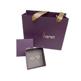 Imagem de Brinco Coração Folheado a Ouro  Rommanel 