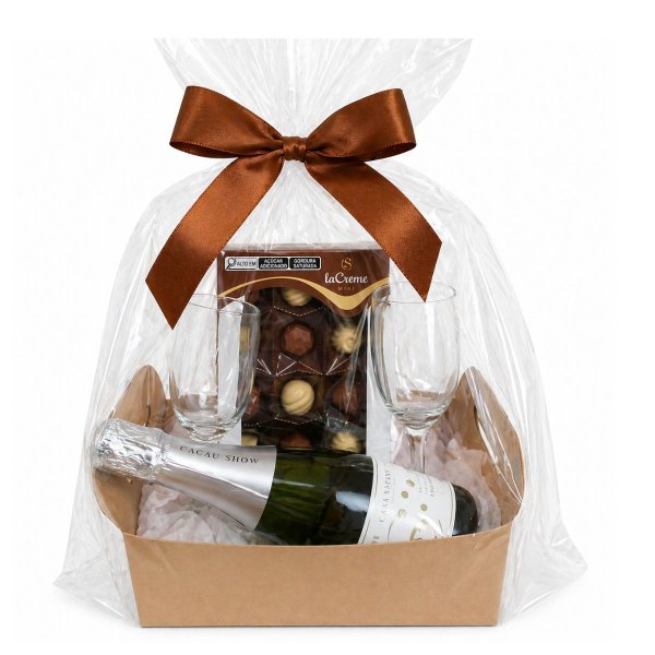Kit Presente Perfeito Vinho e Chocolate