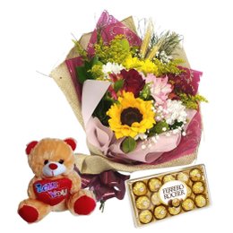 Imagem de Kit Buquê Elegance Mix Pelúcia e Ferrero Rocher