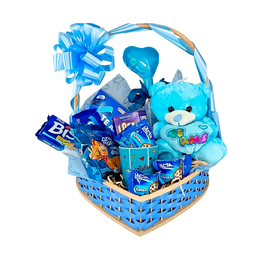 Imagem de Cesta Azul do Amor Coração com Caneca