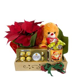 Imagem de Bandeja Natal com Vaso de Flor Bico Vermelho