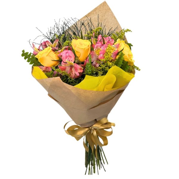 Buquê 3 rosas Amarelas