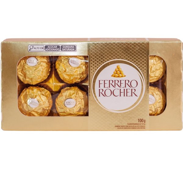 Caixa com 8unidades de Chocolate de Avelã