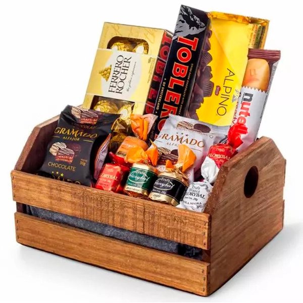 Caixa Rústica de Chocolates