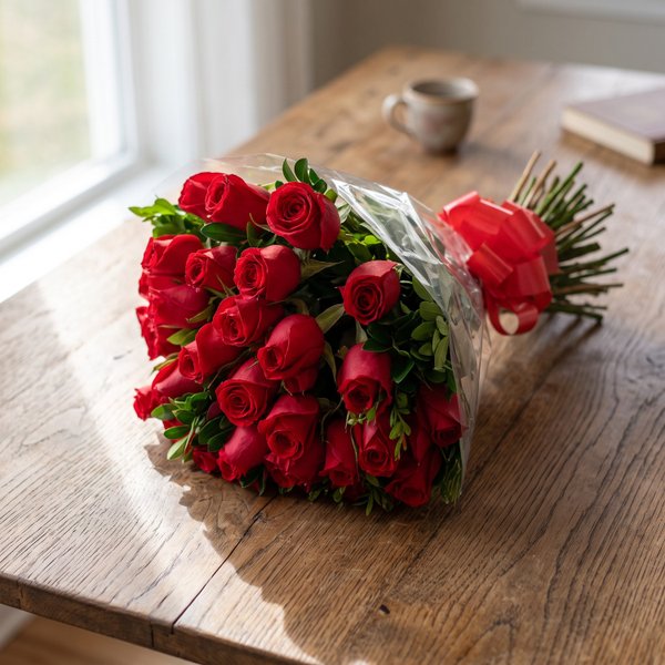 Buquê de 50 Rosas Vermelhas 