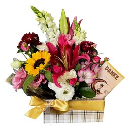 Imagem de Box de Flores Mistas com Chocolate