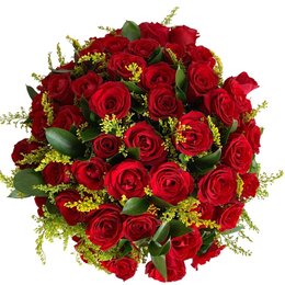 Imagem de Buquê com 50 rosas na cor vermelha