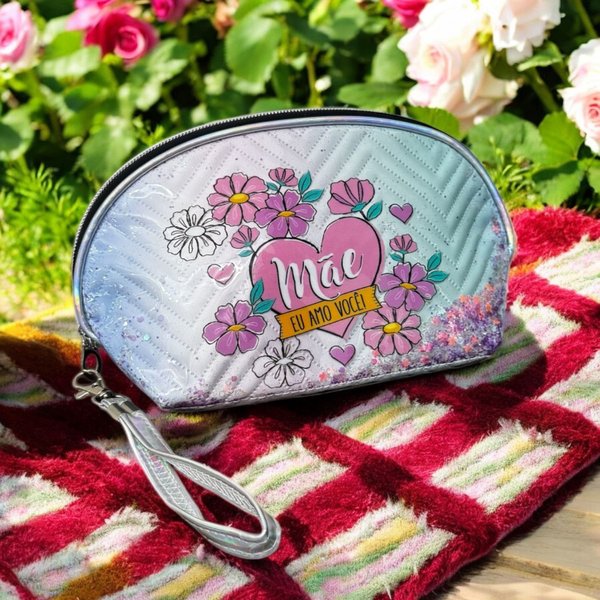 Necessaire "Mãe Eu Amo Você"