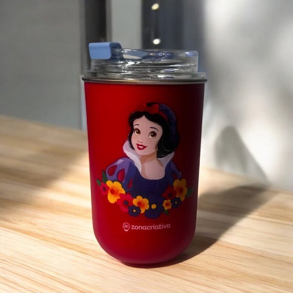 Copo com Canudo Branca de Neve Disney