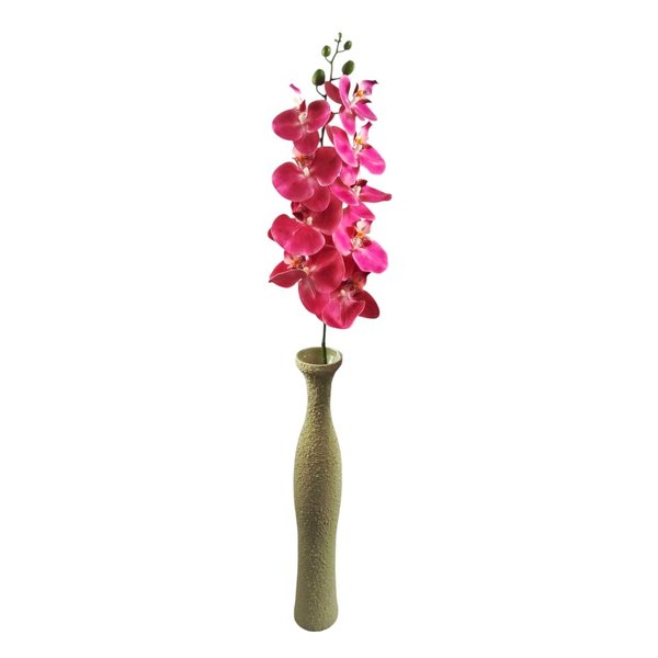Haste Orquidea com 09 botões Pink Escuro