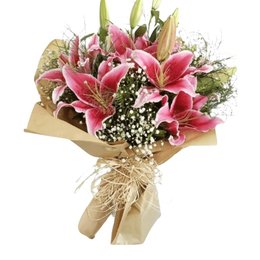 Imagem de Buquê Médio de Lírios Cor de rosa