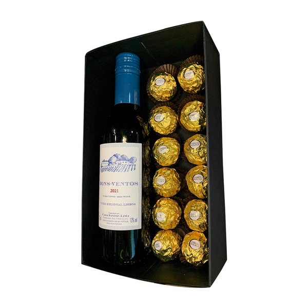 Box vinho mais ferrero rocher