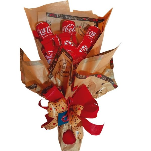 Buquê Coca Cola e Kit Kat