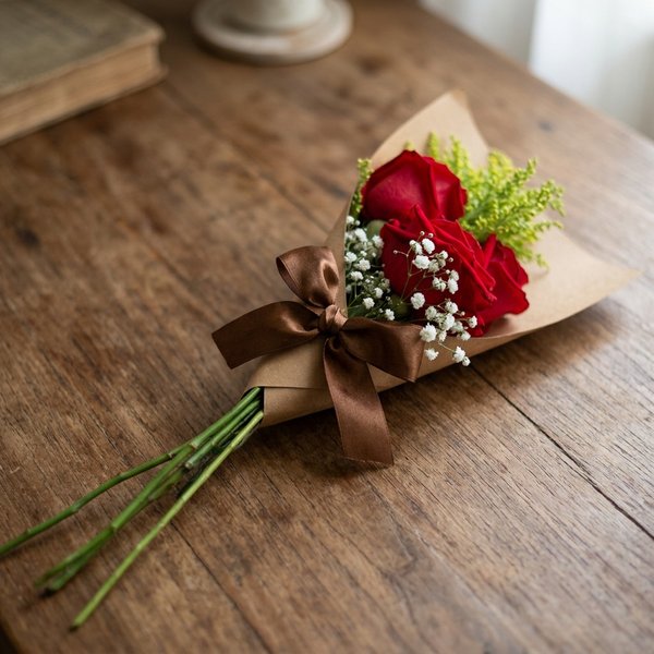 Trio de Rosas Vermelhas