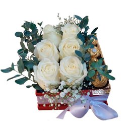 Imagem de Caixa Amor Rosas Brancas