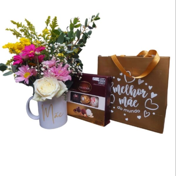 Flores na Caneca Mãe