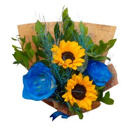 Imagem de Buquê de Rosas Azul Elegance