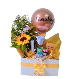 Imagem de Cesta de Café da Manhã com Girassol