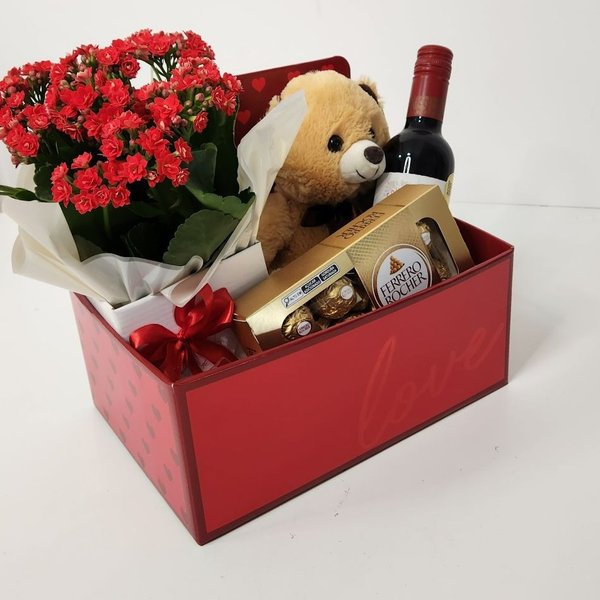 Cesta Para Presente Love Vermelha