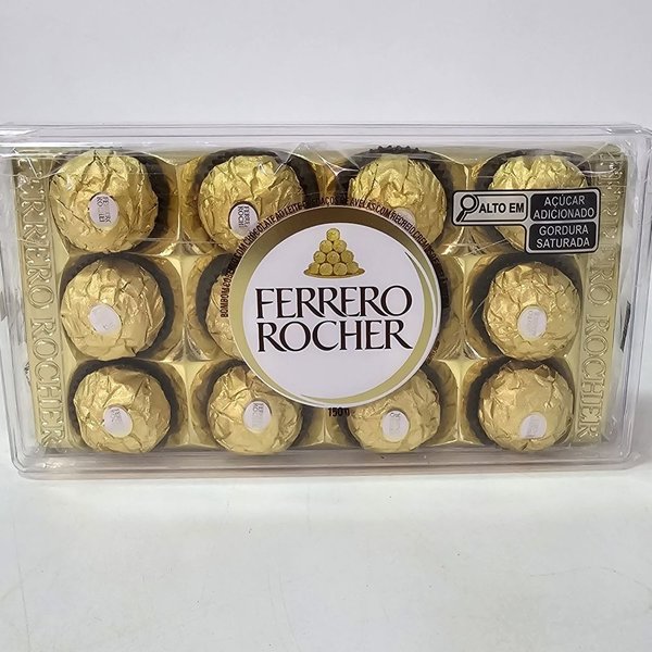 Bombom Ferrero Rocher Bandeja 150g 12 Unidades