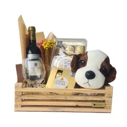 Imagem de Cesta Bem Me Quer Pelúcia Pet Doguinho