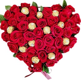 Imagem de Caixa Coração Expressão de Amor em Rosas