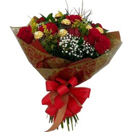 Imagem de Buquê Surpreenda com Rosa e Chocolates 