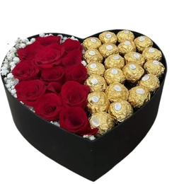 Imagem de Surpreenda com Caixa Box de Rosas e Chocolate