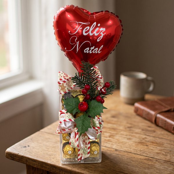 Ferrero Rocher com Balão de Natal