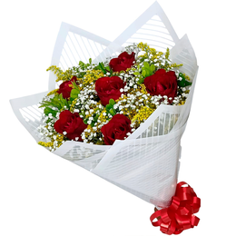 Imagem de Buquê de Rosas Vermelhas 6 Lindas Unidades