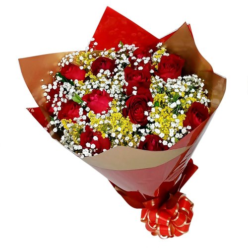 Buquê Luxo com 12 Rosas