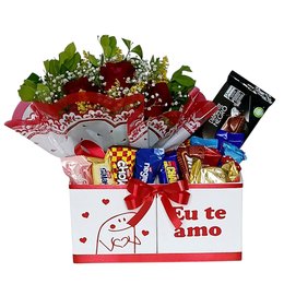 Imagem de Box Duplo Com Rosas e Chocolates