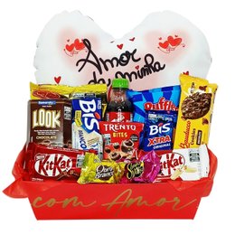 Imagem de Cesta de Chocolates Grande com Almofada